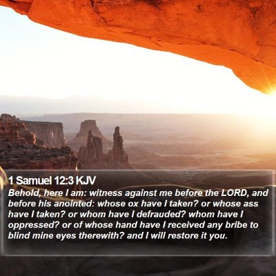 1 Samuel 12:3 KJV Bible Verse Image