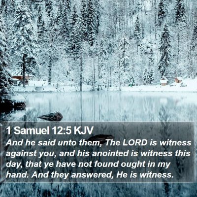 1 Samuel 12:5 KJV Bible Verse Image