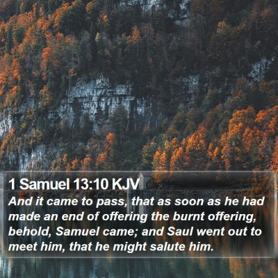 1 Samuel 13:10 KJV Bible Verse Image