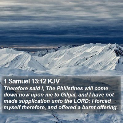 1 Samuel 13:12 KJV Bible Verse Image