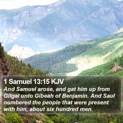 1 Samuel 13:15 KJV Bible Verse Image