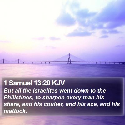 1 Samuel 13:20 KJV Bible Verse Image