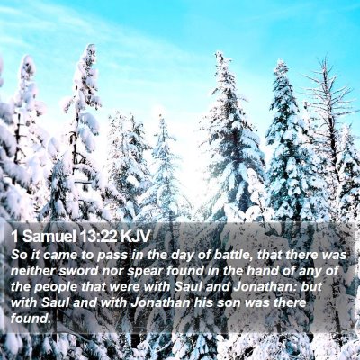 1 Samuel 13:22 KJV Bible Verse Image