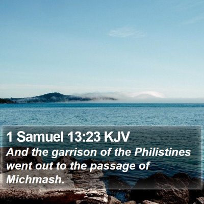 1 Samuel 13:23 KJV Bible Verse Image