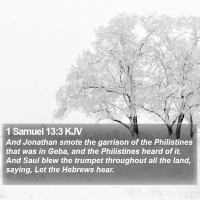 1 Samuel 13:3 KJV Bible Verse Image
