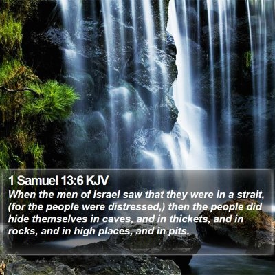 1 Samuel 13:6 KJV Bible Verse Image