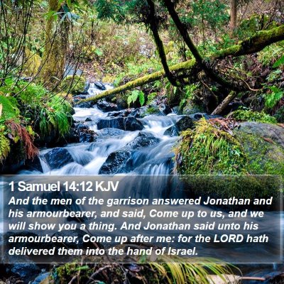 1 Samuel 14:12 KJV Bible Verse Image