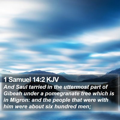 1 Samuel 14:2 KJV Bible Verse Image