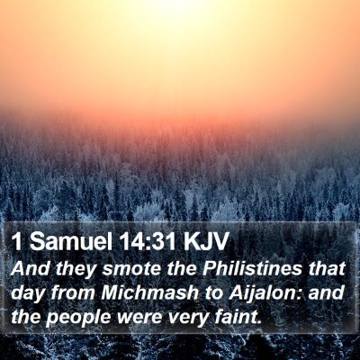 1 Samuel 14:31 KJV Bible Verse Image