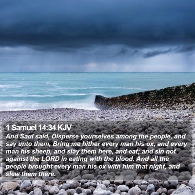 1 Samuel 14:34 KJV Bible Verse Image