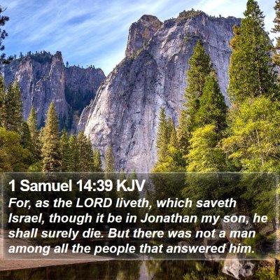 1 Samuel 14:39 KJV Bible Verse Image