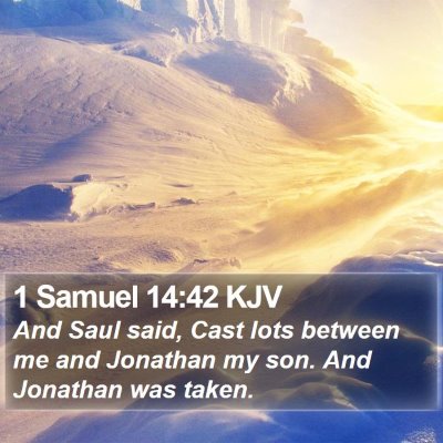 1 Samuel 14:42 KJV Bible Verse Image