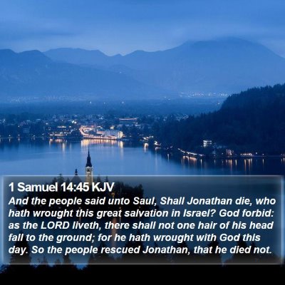 1 Samuel 14:45 KJV Bible Verse Image