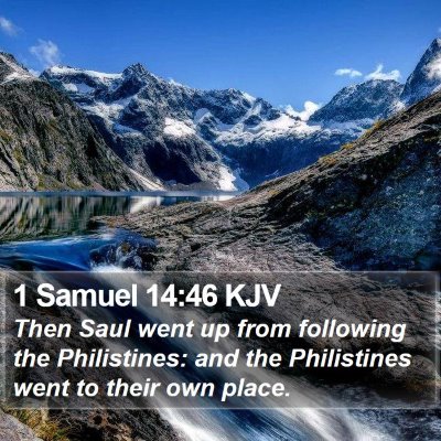 1 Samuel 14:46 KJV Bible Verse Image