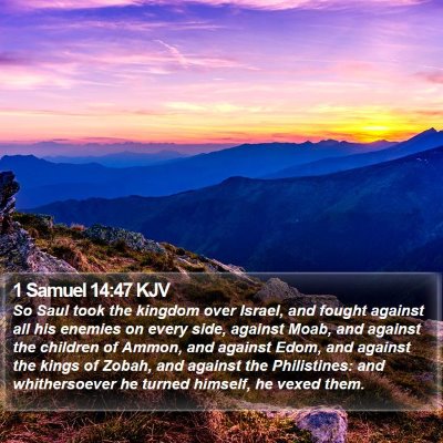 1 Samuel 14:47 KJV Bible Verse Image