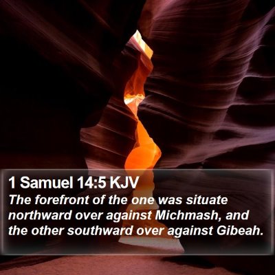1 Samuel 14:5 KJV Bible Verse Image