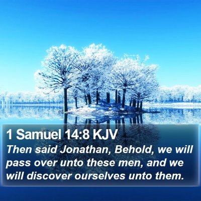 1 Samuel 14:8 KJV Bible Verse Image