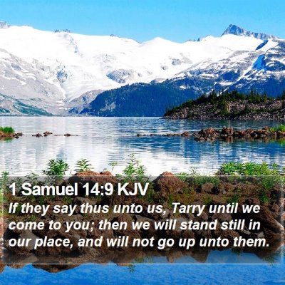 1 Samuel 14:9 KJV Bible Verse Image