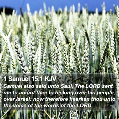 1 Samuel 15:1 KJV Bible Verse Image