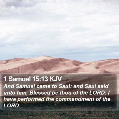 1 Samuel 15:13 KJV Bible Verse Image