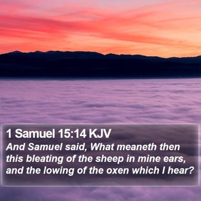 1 Samuel 15:14 KJV Bible Verse Image