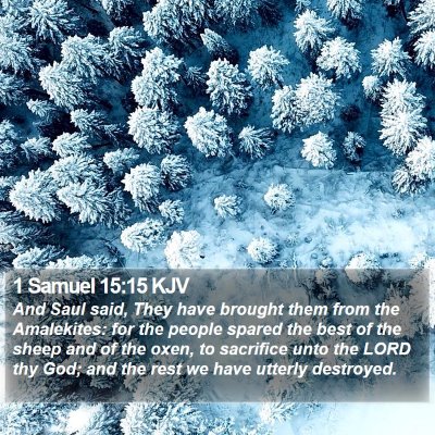 1 Samuel 15:15 KJV Bible Verse Image