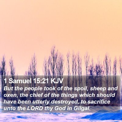 1 Samuel 15:21 KJV Bible Verse Image