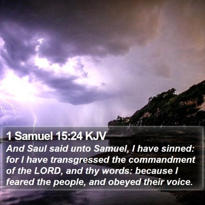 1 Samuel 15:24 KJV Bible Verse Image