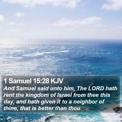 1 Samuel 15:28 KJV Bible Verse Image