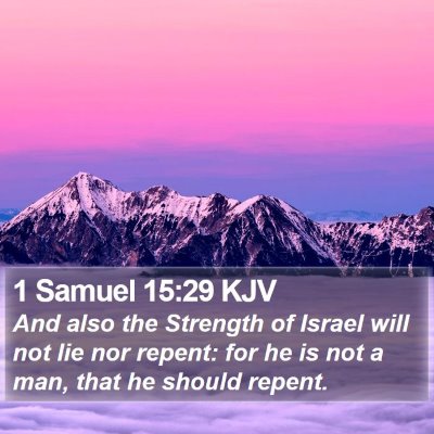 1 Samuel 15:29 KJV Bible Verse Image