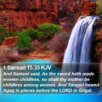 1 Samuel 15:33 KJV Bible Verse Image