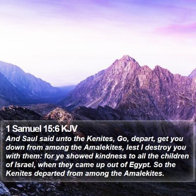 1 Samuel 15:6 KJV Bible Verse Image
