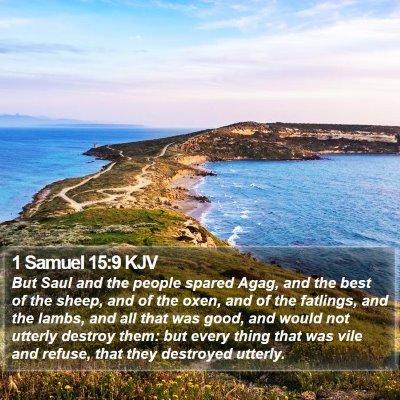 1 Samuel 15:9 KJV Bible Verse Image