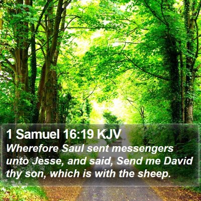 1 Samuel 16:19 KJV Bible Verse Image