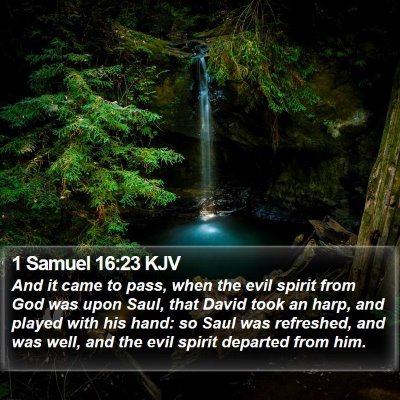 1 Samuel 16:23 KJV Bible Verse Image