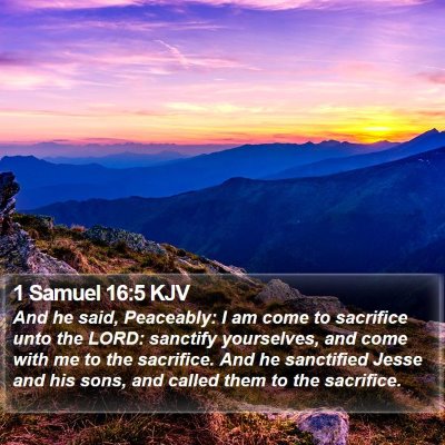 1 Samuel 16:5 KJV Bible Verse Image