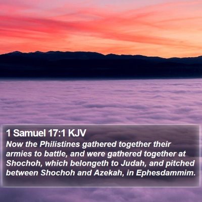 1 Samuel 17:1 KJV Bible Verse Image
