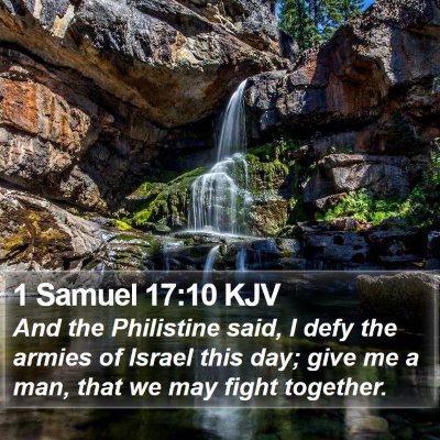 1 Samuel 17:10 KJV Bible Verse Image