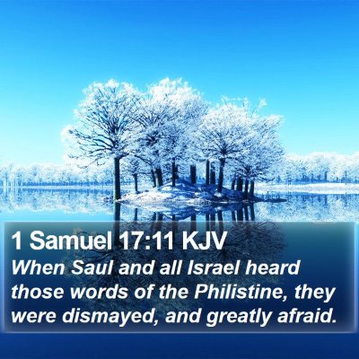 1 Samuel 17:11 KJV Bible Verse Image