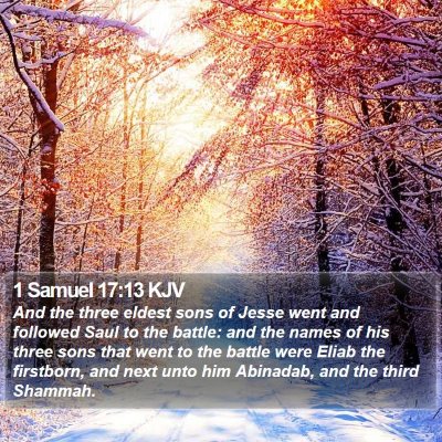 1 Samuel 17:13 KJV Bible Verse Image