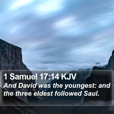 1 Samuel 17:14 KJV Bible Verse Image
