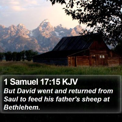 1 Samuel 17:15 KJV Bible Verse Image