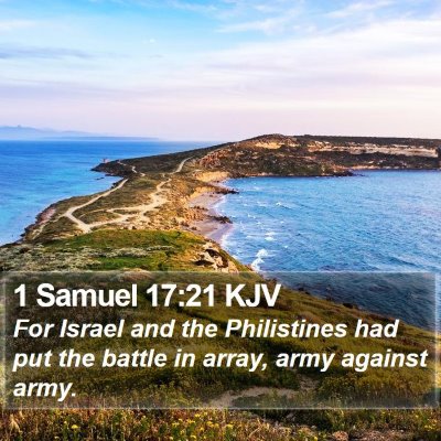1 Samuel 17:21 KJV Bible Verse Image