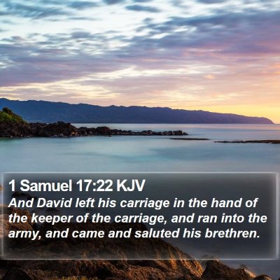 1 Samuel 17:22 KJV Bible Verse Image