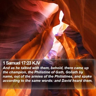 1 Samuel 17:23 KJV Bible Verse Image