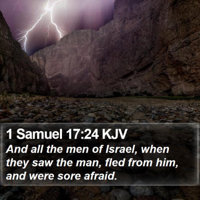 1 Samuel 17:24 KJV Bible Verse Image
