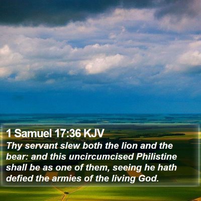 1 Samuel 17:36 KJV Bible Verse Image