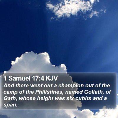 1 Samuel 17:4 KJV Bible Verse Image