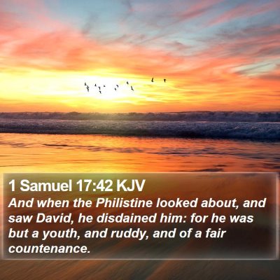 1 Samuel 17:42 KJV Bible Verse Image