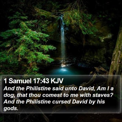 1 Samuel 17:43 KJV Bible Verse Image